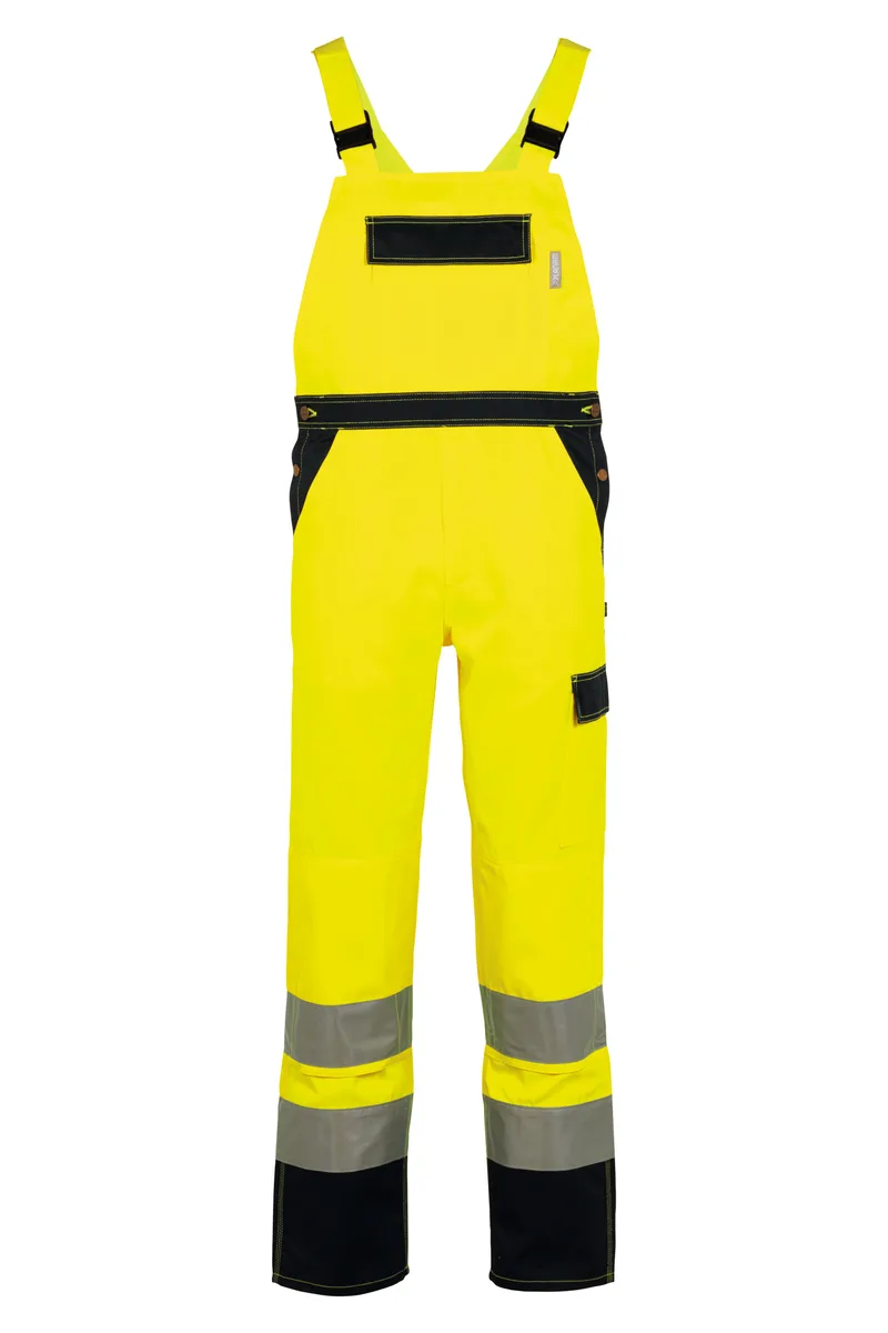 PLANAM Warnschutz Latzhose gelb/marine