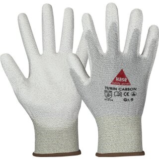 TURIN CARBON Antistatic Nylon/Carbon-Strickhandschuh mit PU-Beschichtung