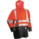 Lyngsoe FR-LR3055 Regenjacke schwer entflammbar, antistatisch, hochsichtbar - Hi-Vis Orange/Marine