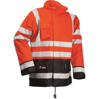 Lyngsoe FR-LR32 Winter-Regenjacke schwer entflammbar, antistatisch, hochsichtbar - Hi-Vis Orange/Marine