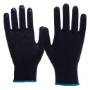 NITRAS Strickhandschuhe m. PVC-Noppen -blau 6101