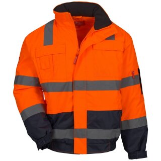 NITRAS MOTION TEX VIZ Warnschutz-Pilotenjacke (7142) neonorange / marineblau