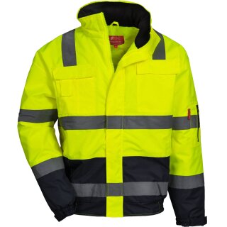 NITRAS MOTION TEX VIZ Warnschutz-Pilotenjacke (7143) neongelb / marineblau