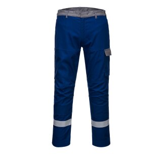 Portwest Bizflame Ultra zweifarbige Bundhose (FR06) (Grau / Royalblau / Rot)
